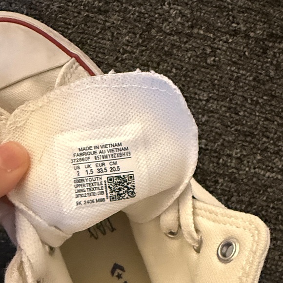 Converse Kids White platform High-Top Sneakers - Picture 5 of 5